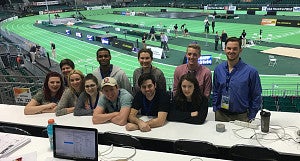 students at usa indoor track trials